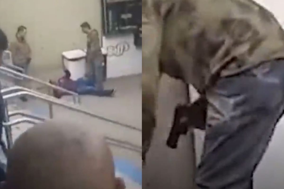 Vídeo: guarda civil de folga saca arma e agride vendedor em estação