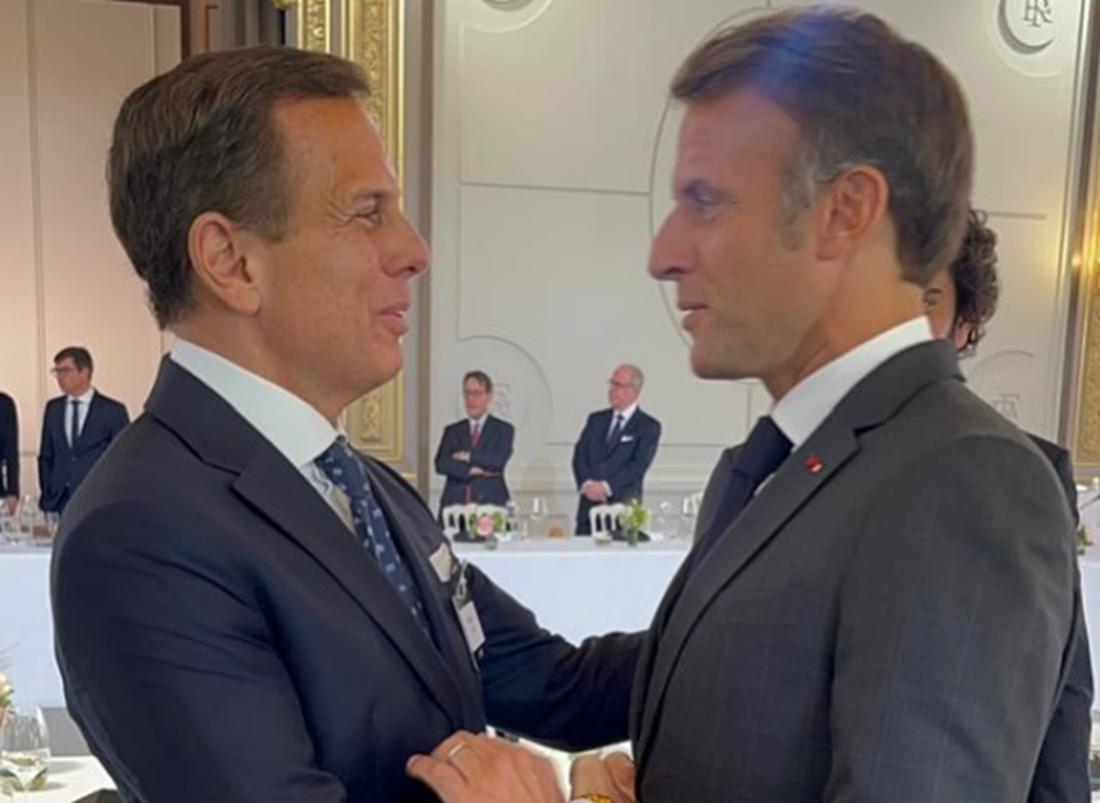 Doria se reúne com Macron para ampliar negócios entre Brasil e França