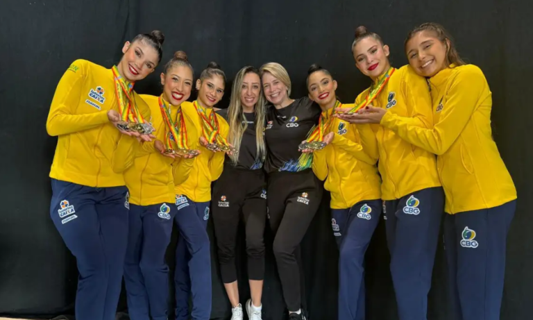 Ginástica rítmica brasileira conquista ouro e prata em etapa da Copa do Mundo