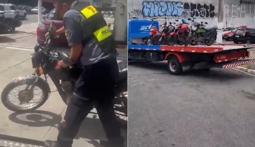 Prefeitura de SP apreende 43 motos em operação contra o transporte irregular de passageiros