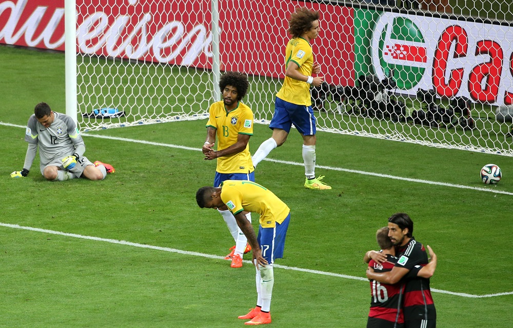 A derrota brasileira para a Alemanha, em 2014, foi a pior da história da seleção em 95 anos de Copa