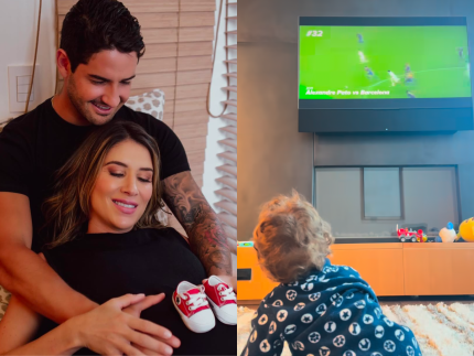 Alexandre Pato se derrete pelo filho com Rebeca Abravanel: “Sonhei com isso”