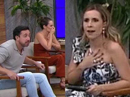 Ops, falha nossa! Apresentadores do “Mulheres” levam susto com estrondo ao vivo