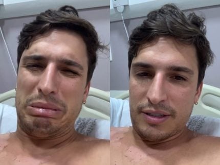 Ex-BBB Felipe Prior é internado com infecção e surge com o olho estourado. Veja!