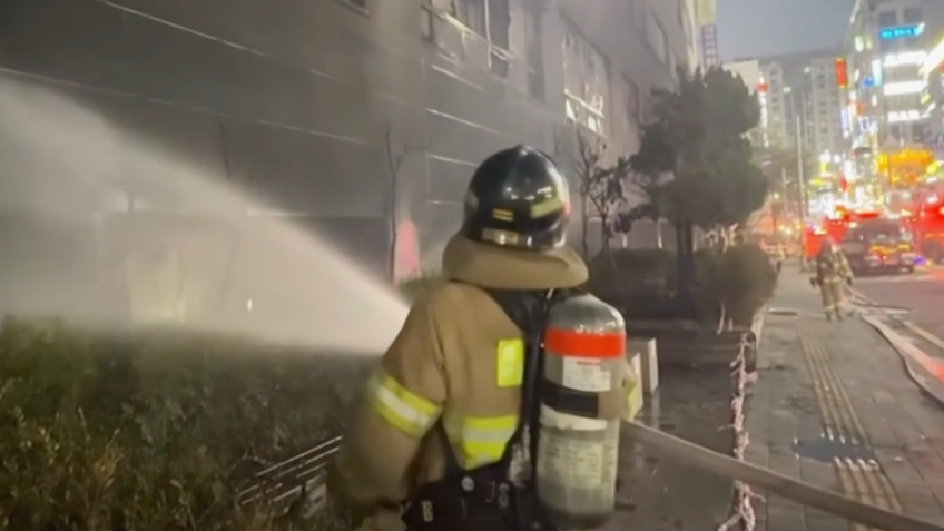 Incêndio em prédio mobiliza resgate de 30 pessoas na Coreia do Sul