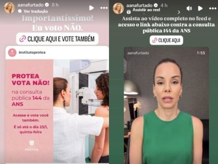 Ana Furtado se posiciona sobre adiamento de exames de mamografia para 10 anos