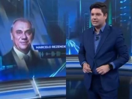 Tá na Hora: Bruno Peruka é surpreendido ao vivo com aparição de Marcelo Rezende