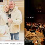 Angélica e Huck assistem “Ainda Estou Aqui” em NY e vibram com sala de cinema lotada