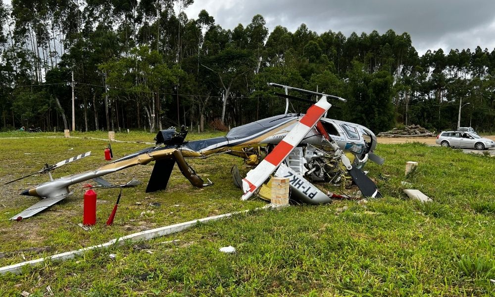 Aeronave com cinco pessoas cai em município de Penha, em SC