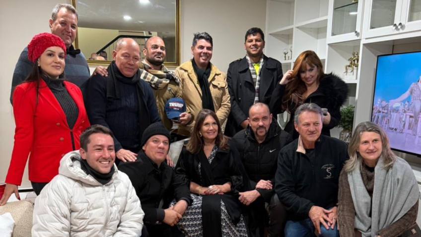 Deputado posta foto com comitiva que foi para posse do Trump