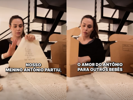 Nadja Haddad doa itens de Antônio, seu bebê que faleceu