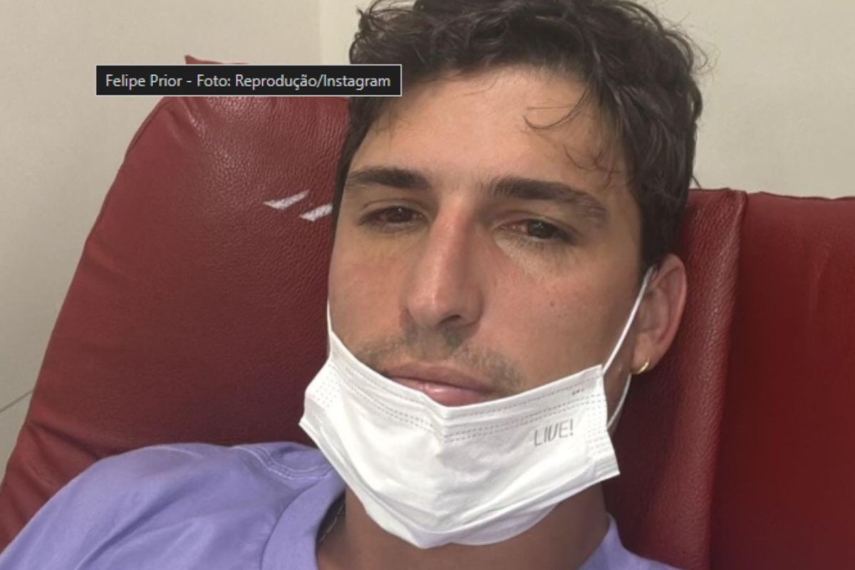 Felipe Prior fica internado por infecção no intestino: ‘Perdi 5kg’