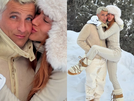 Giovanna Ewbank posa com Bruno Gagliasso na neve e se declara para o marido