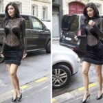 Em Paris, Kylie Jenner chama atenção por magreza e look inusitado