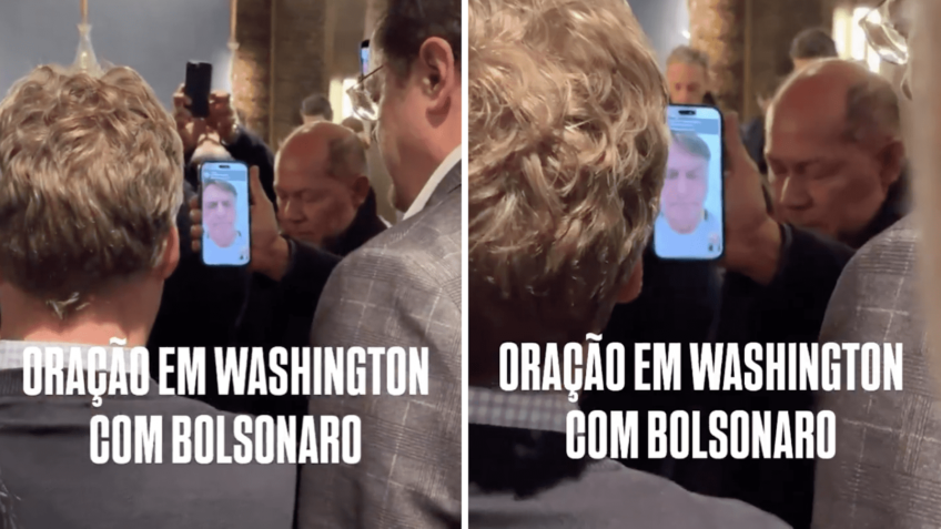 Bolsonaro participa por vídeo de roda de oração nos EUA