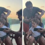 Rebeca Abravanel exibe primeiro corte de cabelo do filho