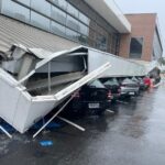 Teto de supermercado em São Caetano desaba durante a chuva