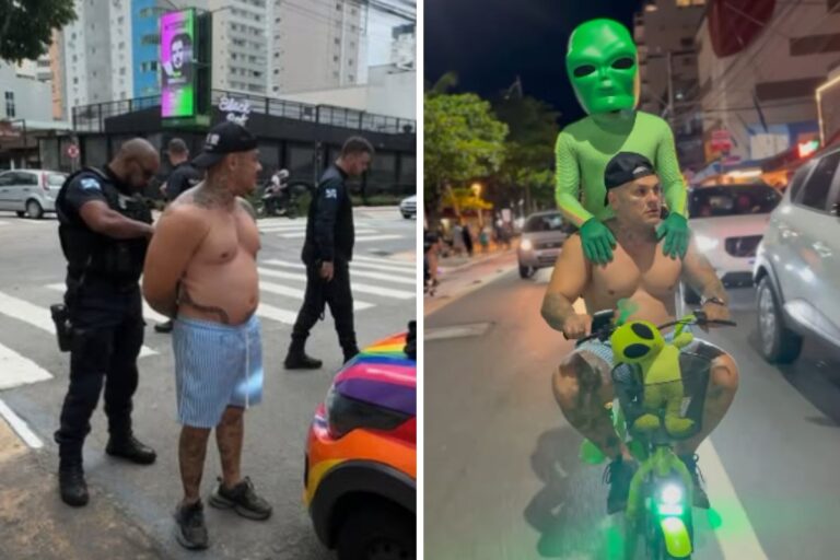 Influenciador Toguro anda de moto com ‘ET’, após ser preso