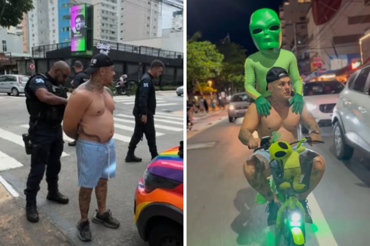 Influenciador Toguro anda de moto com ‘ET’, após ser preso