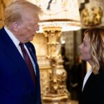 Primeira-ministra italiana visita Trump em residência do republicano na Califórnia