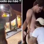 Virginia Fonseca flagra Zé Felipe mordendo a barriga de um amigo