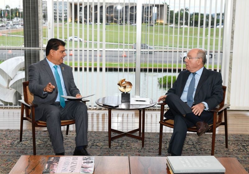 Chanceler Mauro Vieira recebe Nelsinho Trad e discute Rota Bioceânica