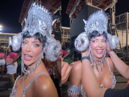 Jaquelline Grohalski surpreende ao revelar peso da cabeça de fantasia de Carnaval. Confira!