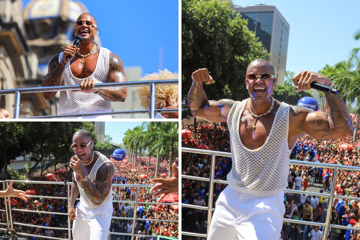 Léo Santana comanda Bloco da Gold no pré-carnaval do Rio