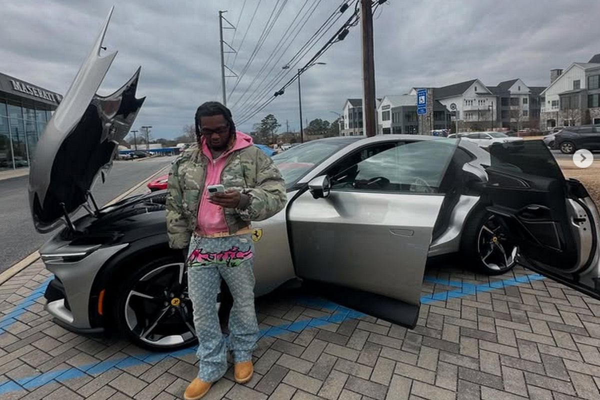 Offset exibe sua nova Ferrari em meio ao divórcio de Cardi B