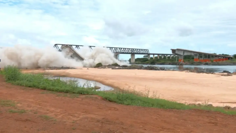 Operação implode ponte entre Maranhão e Tocantins