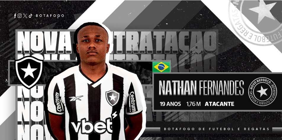 Botafogo anuncia contratação de Nathan Fernandes