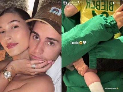 Alerta fofura! Hailey Bieber posta foto do filho com Justin usando a camisa do Brasil