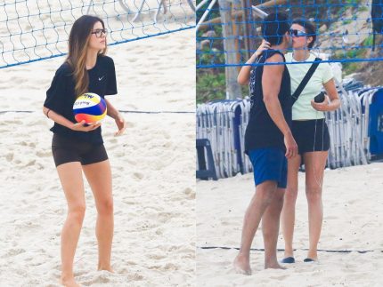 Camila Queiroz, Agatha Moreira e Rodrigo Simas jogam vôlei na Tijuca. Veja fotos