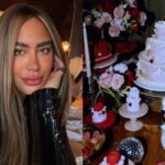 Rafaella Santos exibe mesa de doces sofisticada em jantar de aniversário