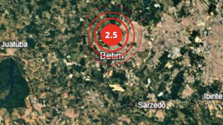 Tremor de terra de magnitude 2,5 é registrado em Betim (MG)