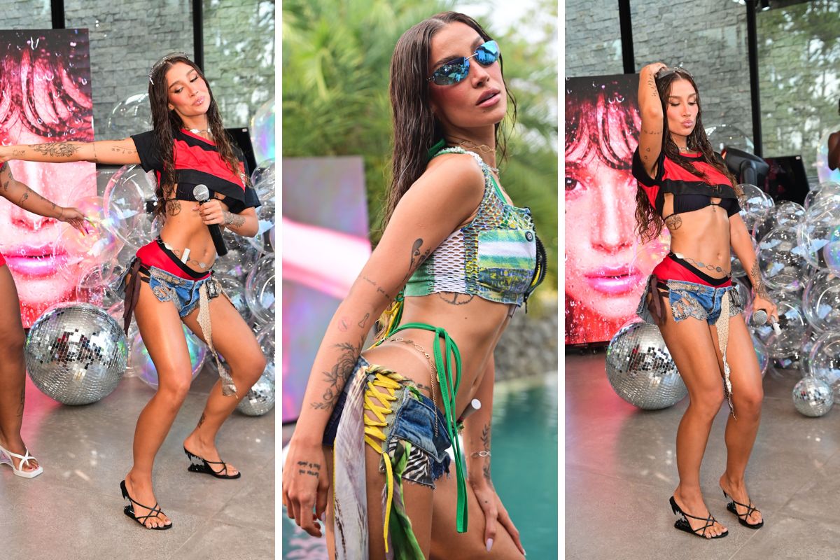 Bianca Andrade, a Boca Rosa, organiza pool party