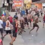 Torcedores do Flamengo e Fluminense entram em confornto antes da final do Campeonato Carioca