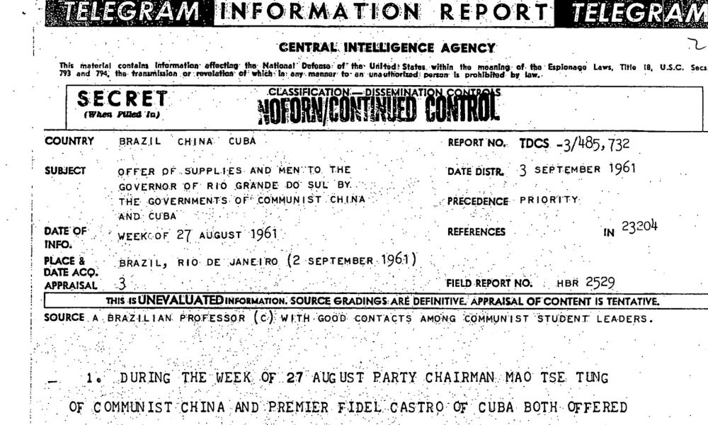 Documentos secretos sobre assassinato de Kennedy relevam que os EUA espionarem brizola 