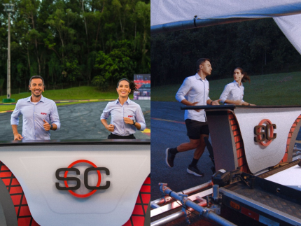 ESPN coloca apresentadores para correr com estúdio móvel em combate ao sedentarismo