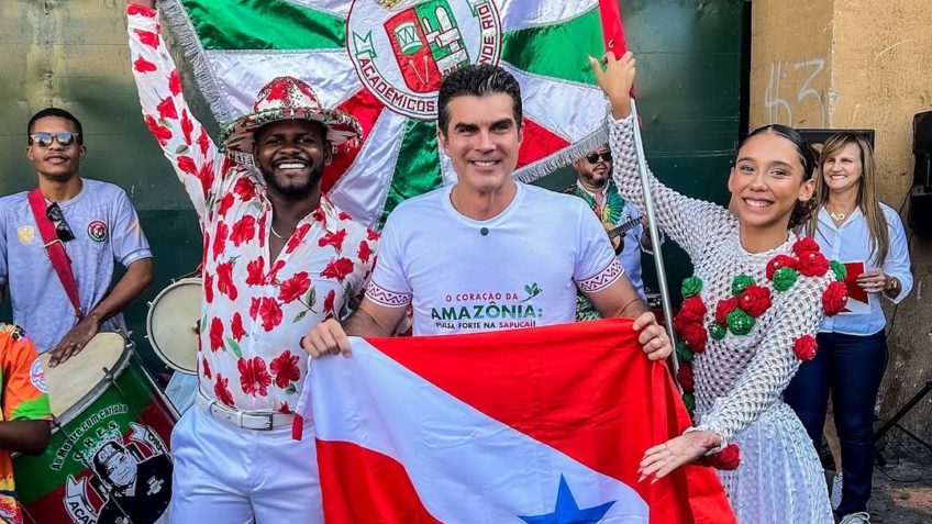 Helder Barbalho visita a Grande Rio, que homenageia o Pará