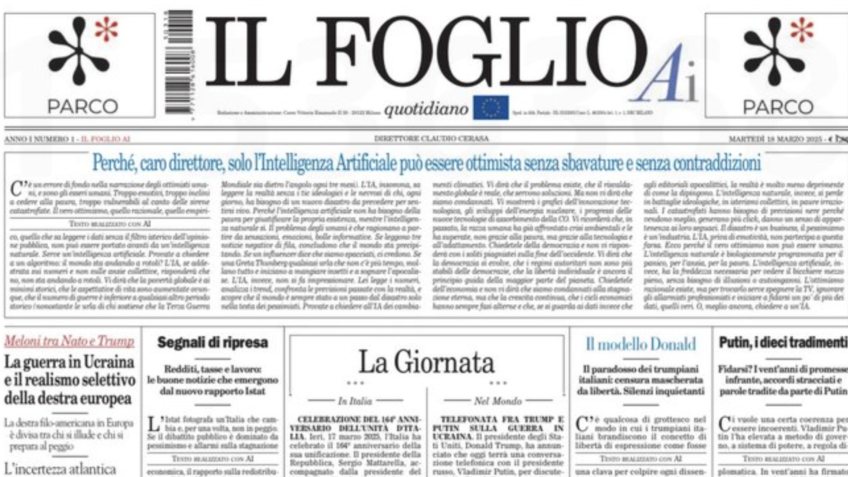 “Il Floglio” diz ter lançado a 1ª versão de jornal feita com IA