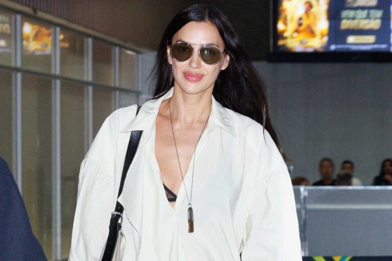 Irina Shayk, ex de Bradley Cooper, desembarca no Rio