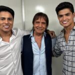 Jonatha & Cristiano comemora show em navio de Roberto Carlos