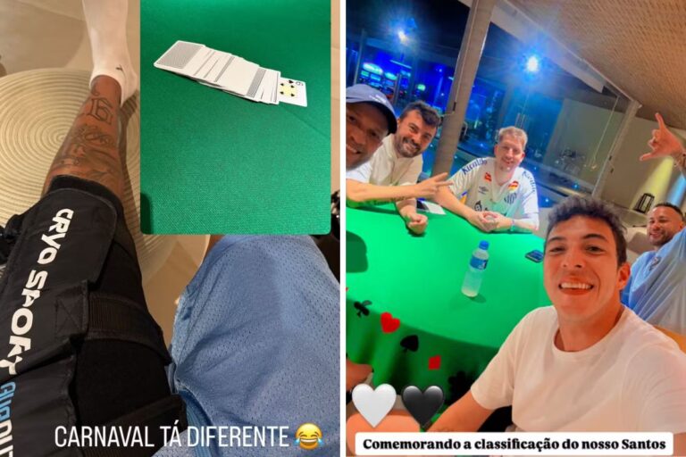 Neymar troca folia pelo poker: ‘Carnaval tá diferente’