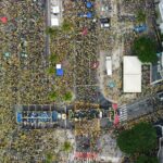 Veja imagens aéreas do ato de Bolsonaro em Copacabana