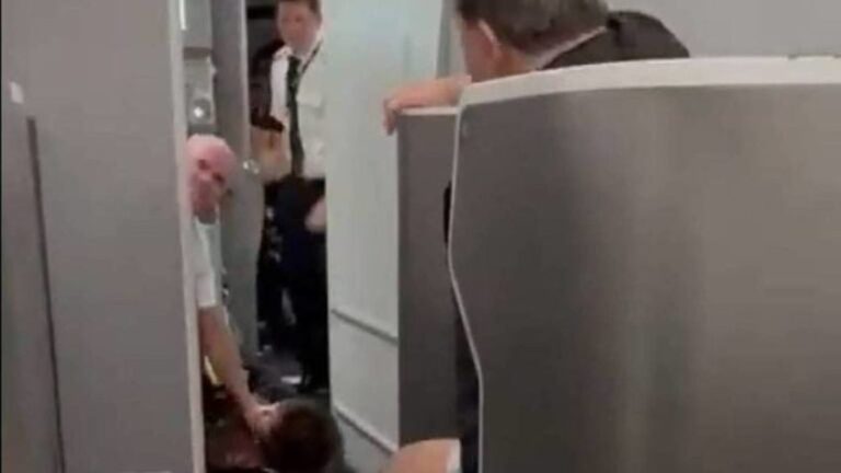 Brasileira causa tumulto e invade cabine em voo para NY; assista