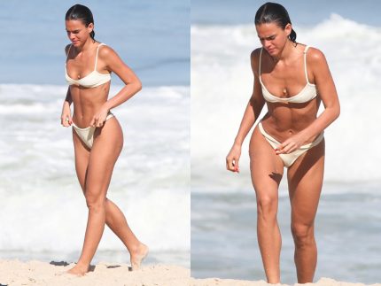Bruna Marquezine chama atenção e exibe boa forma ao curtir praia no Rio; veja!
