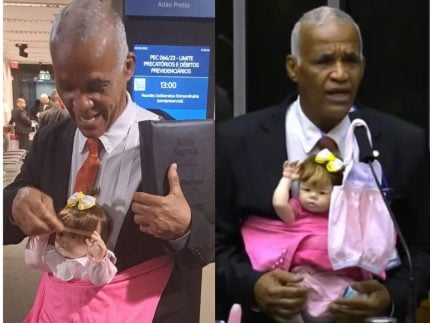 Deputado Pastor Sargento Isidório leva bebê reborn para Câmara dos Deputados e surpreende