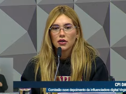 Virginia Fonseca chega à CPI das Bets para testemunhar