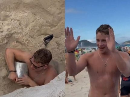 Gringo que ficou atolado na praia de Copacabana confessa: “Pensei que fosse morrer”